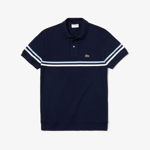 『MADE IN FRANCE』トリプルカラーライン切り替えスリムポロ