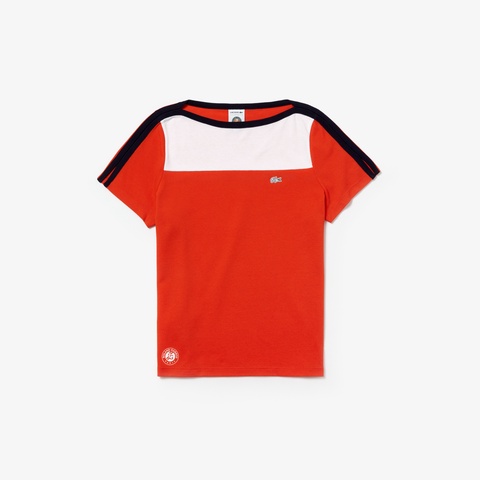 『ROLAND GARROS』 鹿の子地ボートネックTシャツ