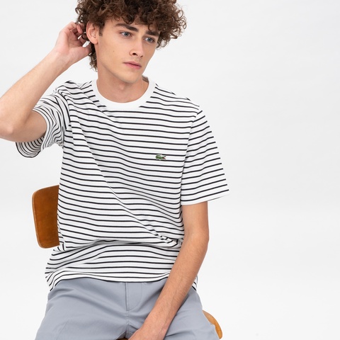 鹿の子地ボーダーTシャツ