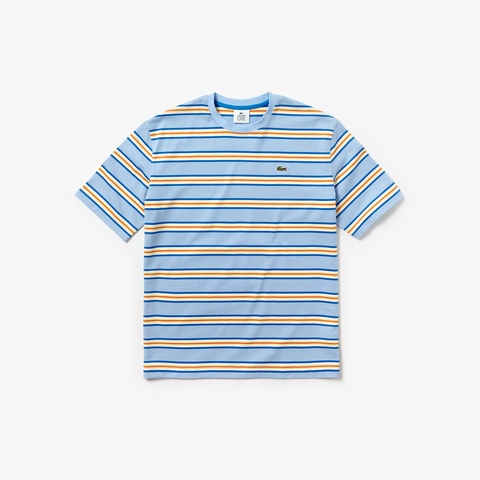 『LACOSTE L!VE』ルーズフィットボーダーTシャツ