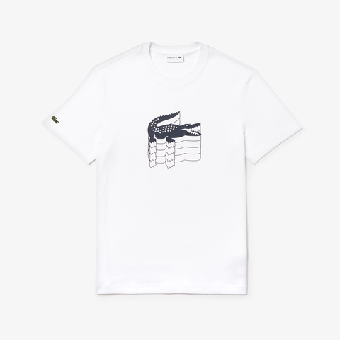 3DロゴプリントクルーネックTシャツ