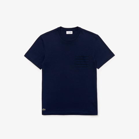 ボーダーポケットクルーネックTシャツ
