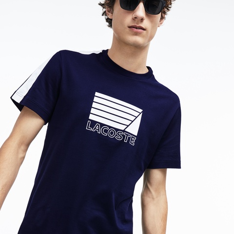 ノーティカルプリントクルーネックTシャツ
