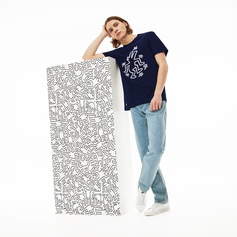 『キース・ヘリング』フロントプリントクルーネックTシャツ