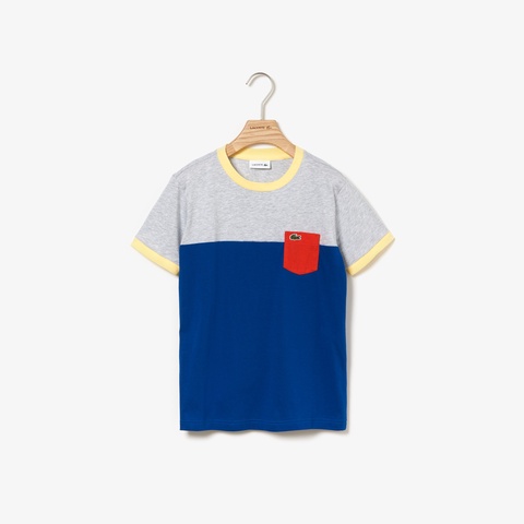 カラーブロックボーイズクルーネックTシャツ