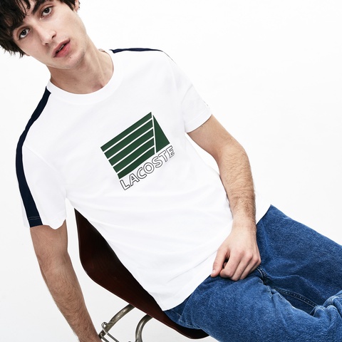 ノーティカルプリントクルーネックTシャツ