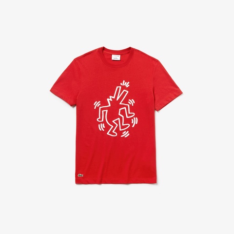 『キース・ヘリング』フロントプリントクルーネックTシャツ