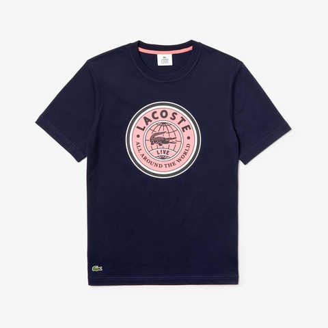 『LACOSTE L!VE』サークルロゴプリントTシャツ