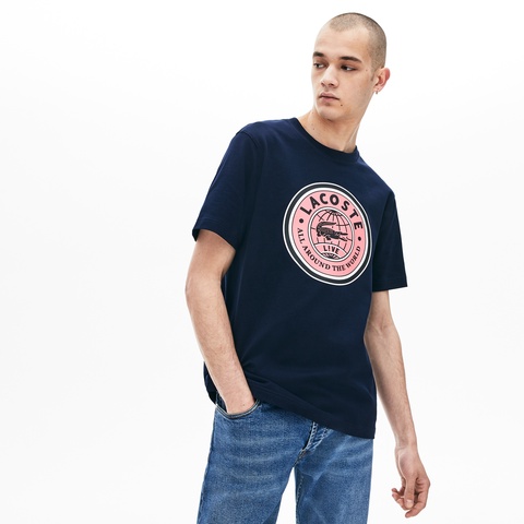 『LACOSTE L!VE』サークルロゴプリントTシャツ