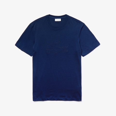 ビッグロゴ刺しゅうクルーネックTシャツ