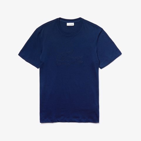 ビッグロゴ刺しゅうクルーネックTシャツ