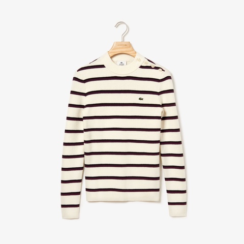『LACOSTE L!VE』ボーダープリントニット