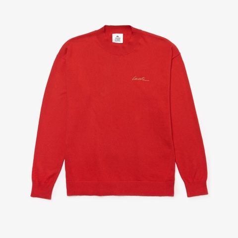 『LACOSTE L!VE』カシミアブレンドモックネックニットセーター