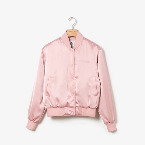 『LACOSTE L!VE』サテンショートブルゾン