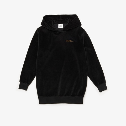 『LACOSTE L!VE』ブレンドコットンベルベットパーカ