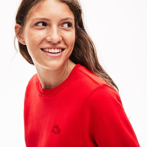 『LACOSTE L!VE』バックオープンクルーネックスウェット