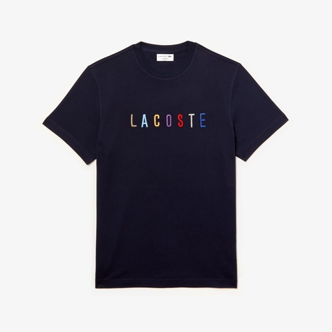 クレイジー配色ネームステッチクルーネックTシャツ