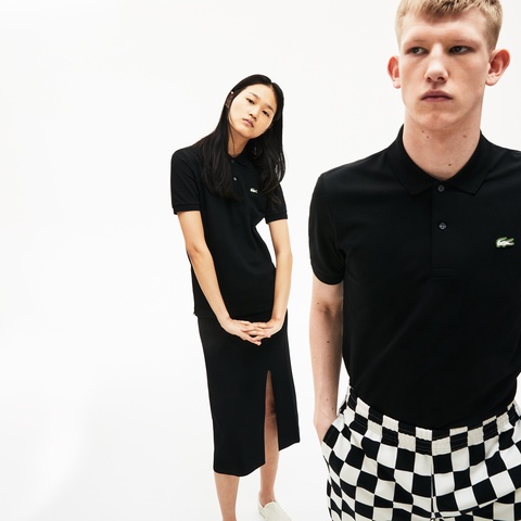 『LACOSTE L!VE』スリムフィットミニマルポロシャツ