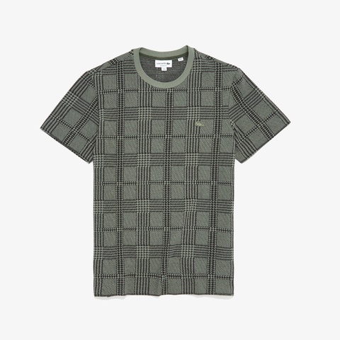 ジャカードグレンチェックTシャツ