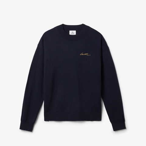 『LACOSTE L!VE』カシミアブレンドモックネックニットセーター
