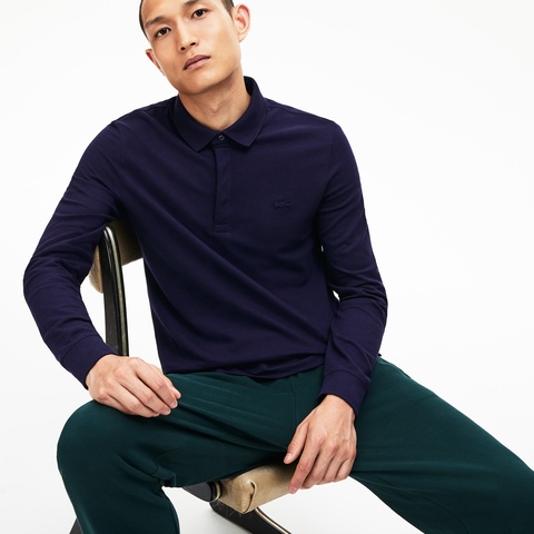 ロングスリーブソリッドポロ