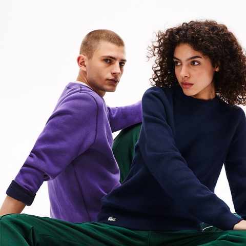 『LACOSTE L!VE』ウールブレンドクルーネックスウェット