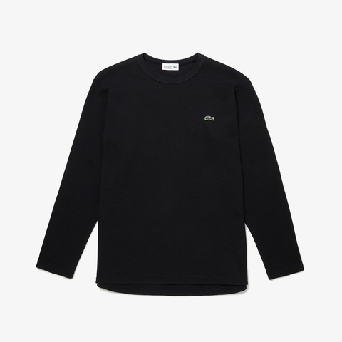 ワッフルクルーネックロングTシャツ
