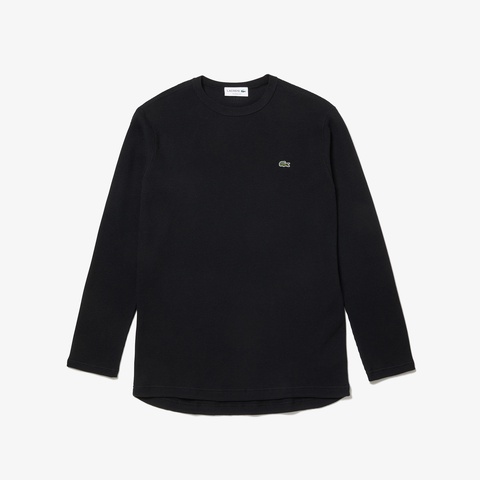 ワッフルクルーネックロングTシャツ