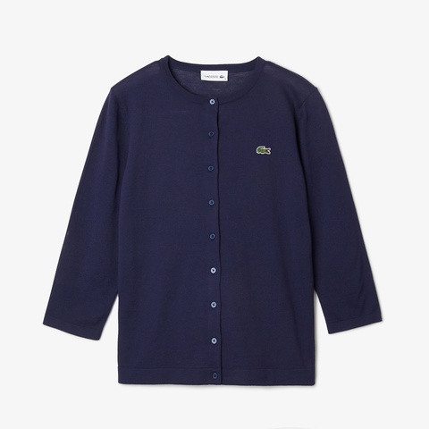 3/4スリーブニットカーディガン