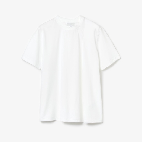 アシメントリータッククルーネックTシャツ