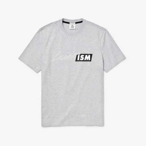 ユニセックス LACOSTISMプリントコットンTシャツ