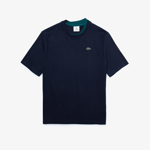 ダブルカラーコットンTシャツ
