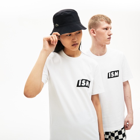 ユニセックス LACOSTISMプリントコットンTシャツ