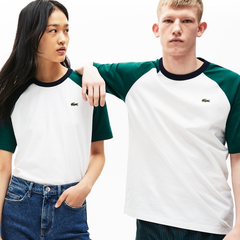 ユニセックス バイカラーベースボールTシャツ