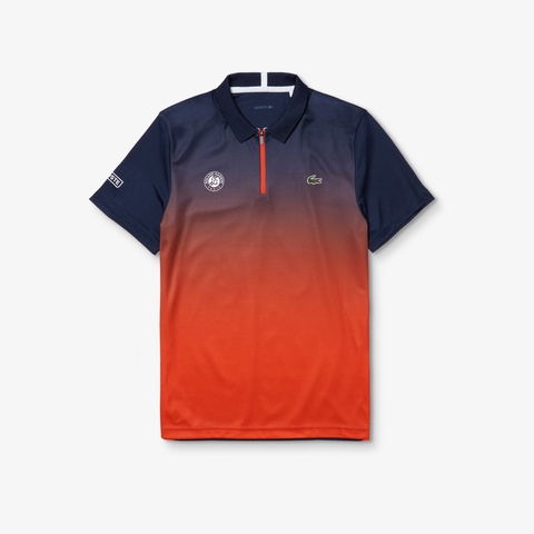 『ROLAND GARROS』 シリーズ ウルトラドライ グラデーションデザインハーフジップポロシャツ (半袖)
