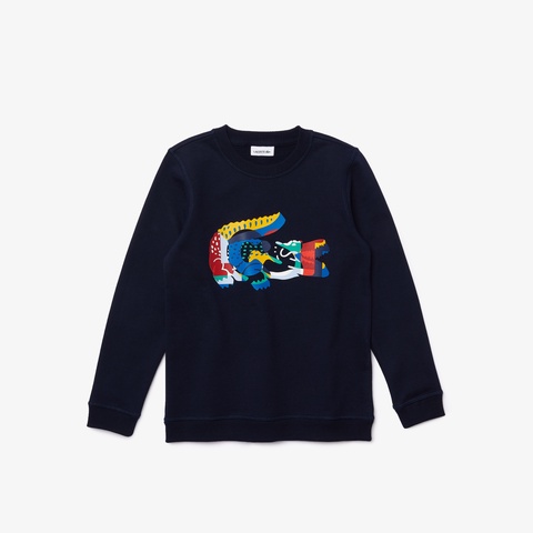 BOYSマルチカラーアイコンプリントクルーネックスウェット