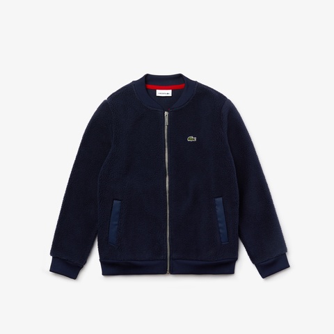 BOYSシェルパフリース コントラストバッチジャケット