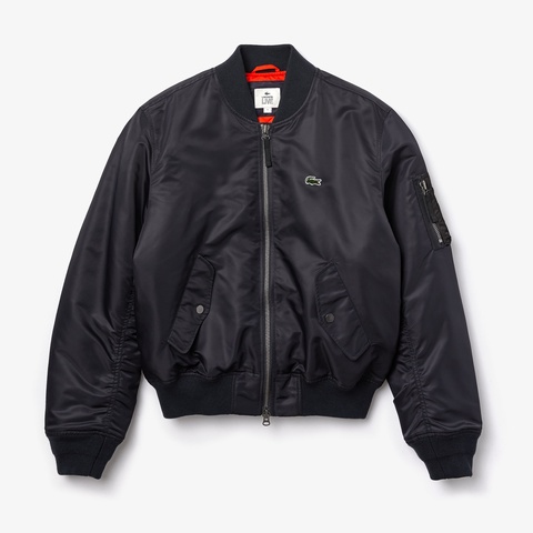 LACOSTE L!VE ユニセックス フェルトロゴMA-1ジャケット