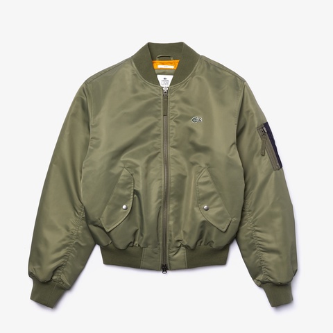 LACOSTE L!VE ユニセックス フェルトロゴMA-1ジャケット