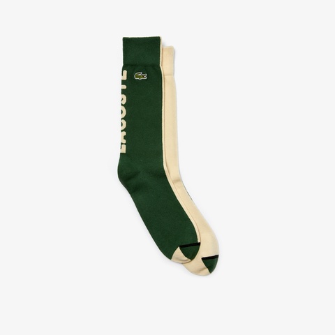 LACOSTE L!VEバイカラーハイソックス