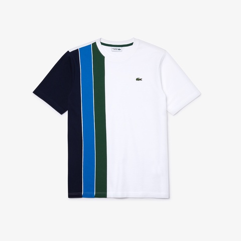 トリプルカラーストライプクルーネックTシャツ