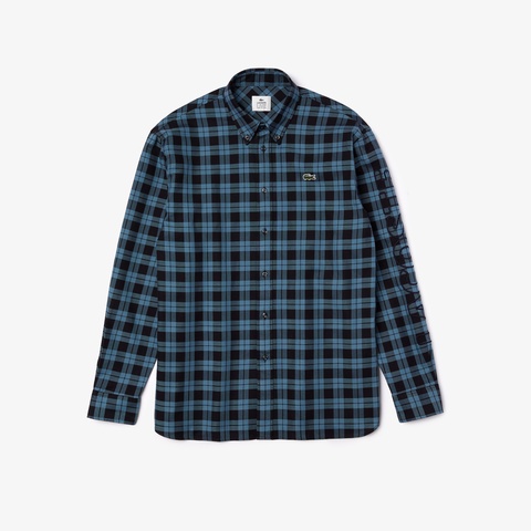LACOSTE L!VE スリーブデザインボタンダウンシャツ
