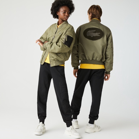 LACOSTE L!VE ユニセックス フェルトロゴMA-1ジャケット