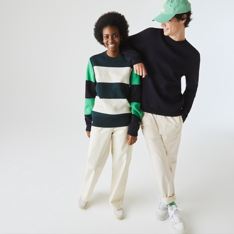 LACOSTE L!VEリバーシブルコットンニットセーター