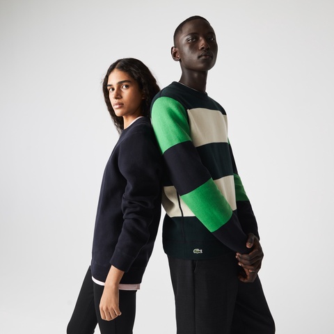 LACOSTE L!VEリバーシブルコットンニットセーター
