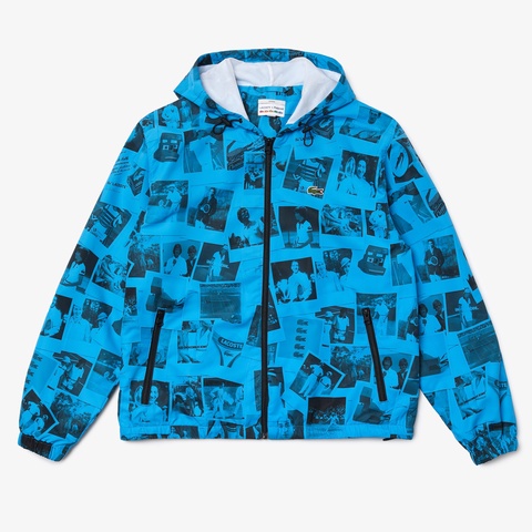 LACOSTE L!VE POLAROIDコラボ総柄ジップパーカ