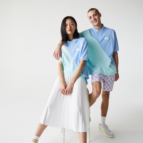 LACOSTE L!VE バイカラールーズポロシャツ