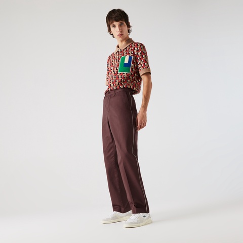 LACOSTE L!VEサイドパイピングチノパンツ