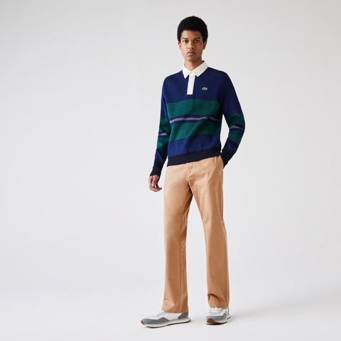 LACOSTE L!VEサイドパイピングチノパンツ