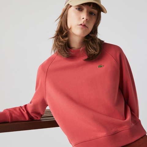 LACOSTE L!VEメタルバッジクルーネックスウェット